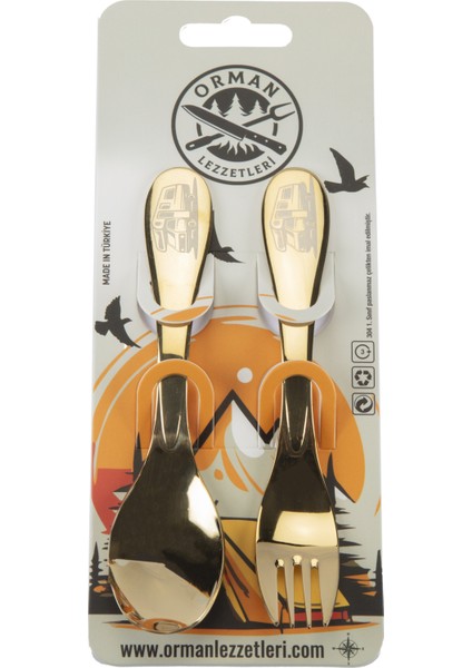 Çatal Kaşık Takımı Titanyum Serisi( Karavan )