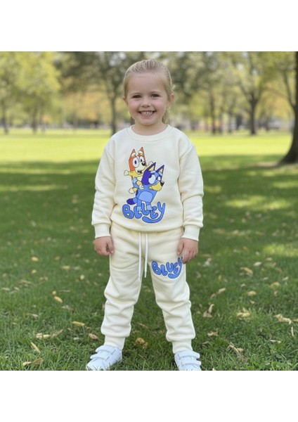 Bluey Karakterli Unisex Alt Üst Takım 3 Iplik Şardonlu fiyatları