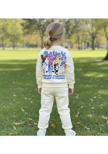 Bluey Karakterli Unisex Alt Üst Takım 3 Iplik Şardonlu fırsatları