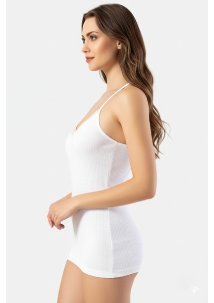 Kadın Pamuklu Ip Askılı Dantel Detaylı Esnek Atlet – Yumuşak Casual Iç Giyim fiyatları