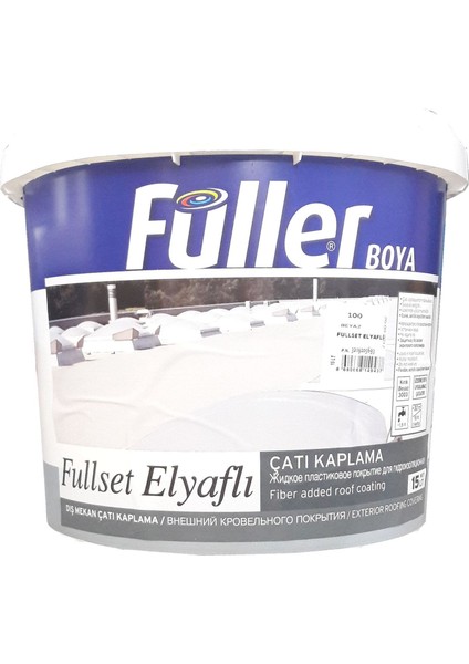 çınar ticaret füller fullset elyaflı çatı kaplama 15 litre beyaz
