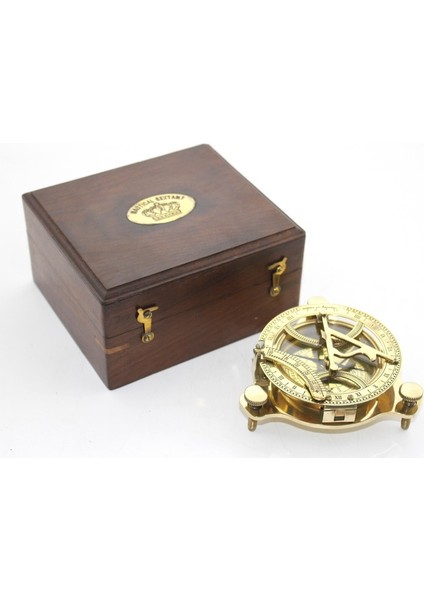 çınar ticaret ahşap kutulu pirinç pusula model 11