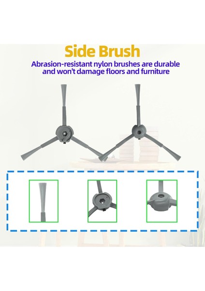 Honiture V8 Pro Robot Süpürge Ana Yan Fırça Hepa Filtre Paspas Bezi Yedek Aksesuar Kiti (Yurt Dışından) modelleri