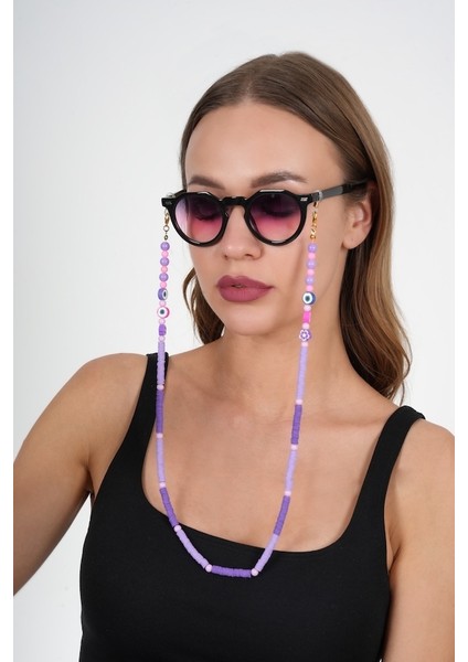 Fimo Mor Gözlük Zinciri
