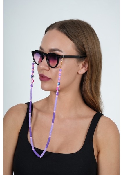 Fimo Mor Gözlük Zinciri