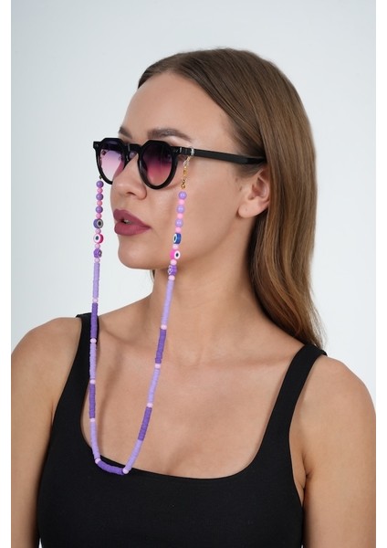 Fimo Mor Gözlük Zinciri
