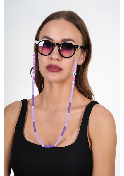 Fimo Mor Gözlük Zinciri