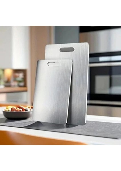 çınar ticaret 2&apos;li paslanmaz çelik kesim panosu seti