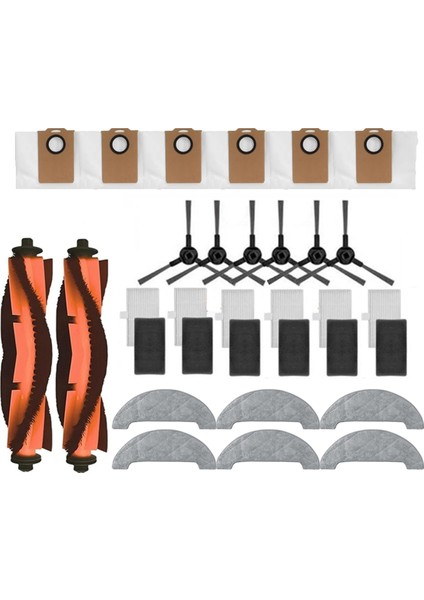 Dreame Mova E20 Pro Plus / Trouver E20 Pro Plus Yedek Parçaları Için 26 Parça Vakum Fırçası Toz Torbası Filtre Paspas Bezi (Yurt Dışından) fiyatları