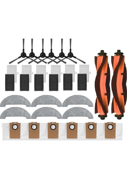 Dreame Mova E20 Pro Plus / Trouver E20 Pro Plus Yedek Parçaları Için 26 Parça Vakum Fırçası Toz Torbası Filtre Paspas Bezi (Yurt Dışından) modelleri