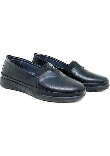 673329 Siyah Ortopedik Kadın Ayakkabı