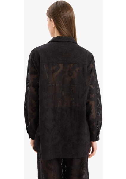 Regular Fit Dantel Detaylı Plaj Gömleği D9768AX25SM