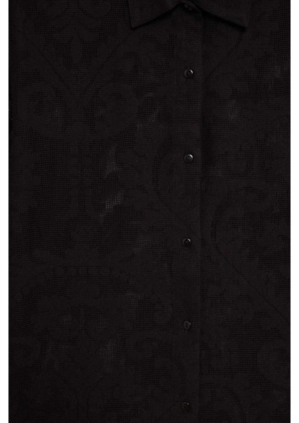 Regular Fit Dantel Detaylı Plaj Gömleği D9768AX25SM