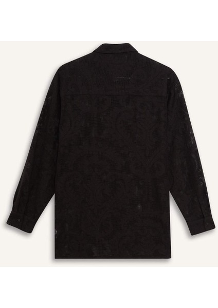 Regular Fit Dantel Detaylı Plaj Gömleği D9768AX25SM