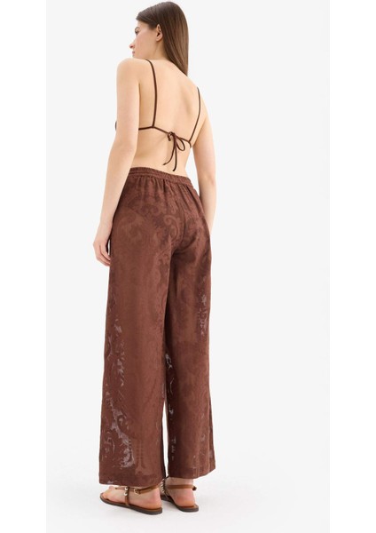 Beli Lastikli Dantel Plaj Pantolonu D9767AX25SM