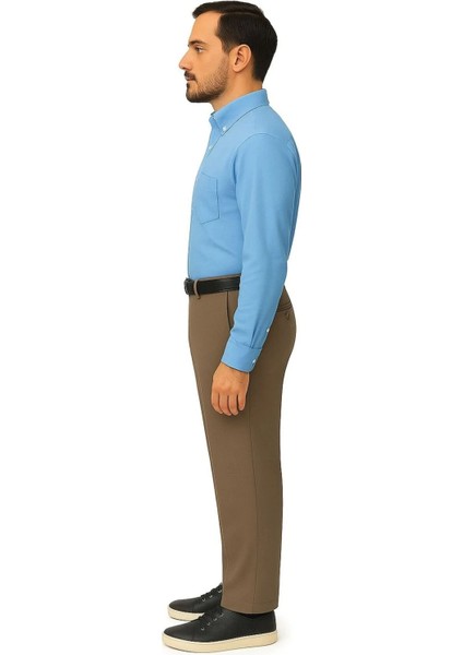 Rahat Kesim Pamuklu Keten Krem Baba Erkek Pantolon fiyatları