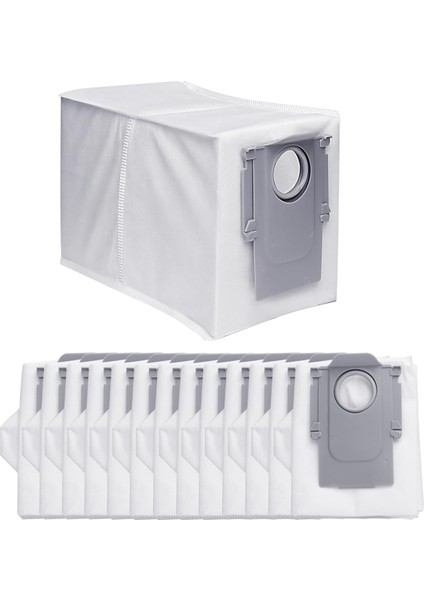 Roborock Q Revo Robot Süpürge Için 14'lü Paket Toz Torbası Büyük Kapasiteli Tek Kullanımlık Torba Değişimi (Yurt Dışından)