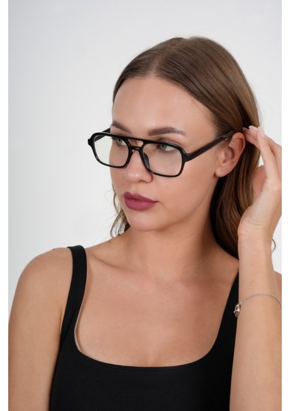 Siyah Olivier Philippe Mavi Işık Korumalı Gözlük