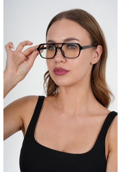 Siyah Olivier Philippe Mavi Işık Korumalı Gözlük