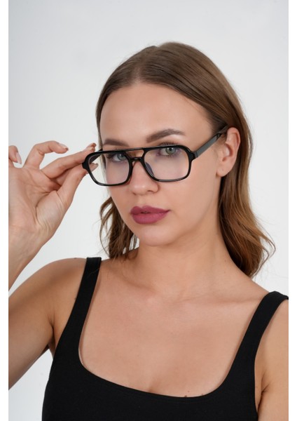 Siyah Olivier Philippe Mavi Işık Korumalı Gözlük