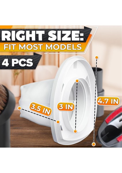 Black And Decker El Süpürgesi Filtresi Değişimi Için 4 Adet Uyumlu - Yıkanabilir ve Tekrar Kullanılabilir VF110 Filtre (Yurt Dışından) fiyatları