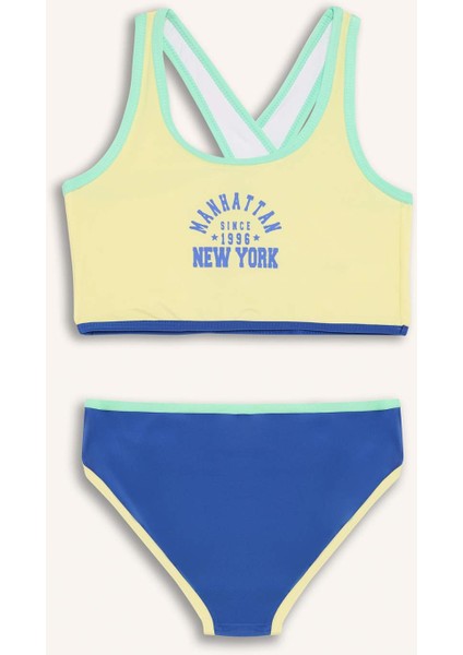 Kız Çocuk Baskılı Bikini Takımı