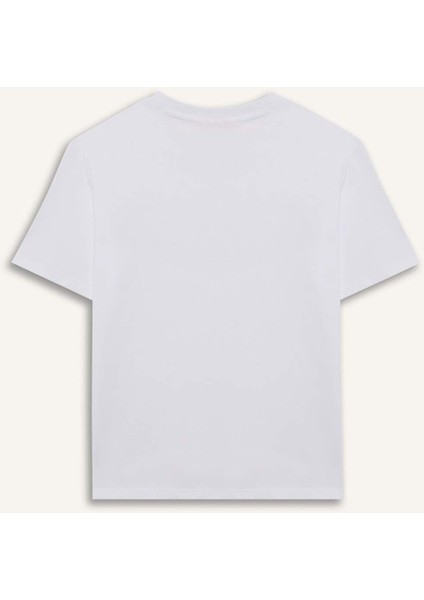 Erkek Çocuk Bisiklet Yaka Baskılı Kısa Kollu Tişört E0440A825SM