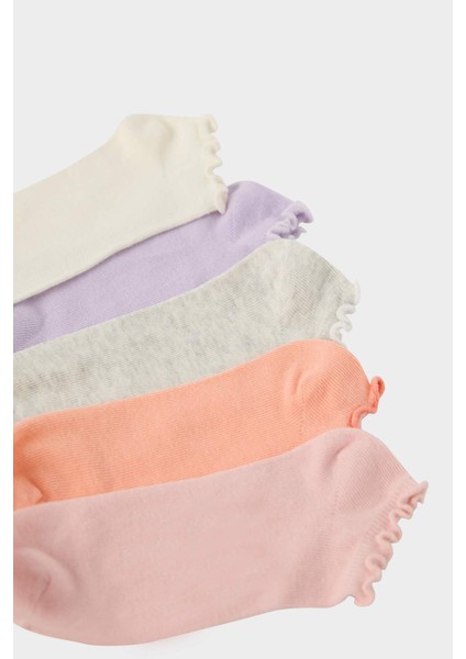 Kız Çocuk 5'li Pamuklu Patik Çorap