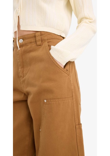 Baggy Fit Gabardin Pantolon Cepli Normal Bel E4028AX25SP