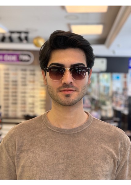 3201 Gold/Brown 49 Juliano Clubmaster Güneş Gözlüğü