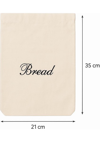 Bez Ekmek Saklama Torbası – Nefes Alan Kumaş – Yazılı Model – Taze Tutma Torbası