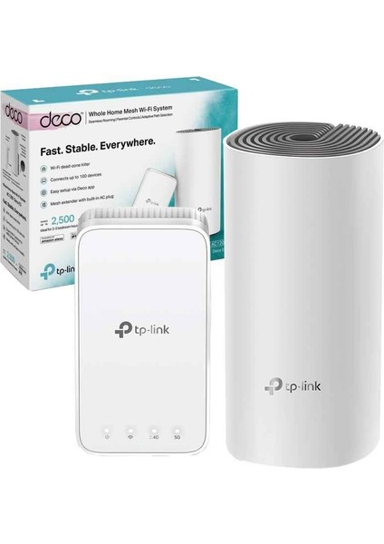 Deco E3 AC 1200 Mbps Mesh Tüm Ev Wi-Fi Sistemi ( 2 Adet ) indirimleri