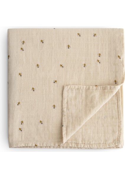 Organik Müslin Örtü / Kundak - Bees