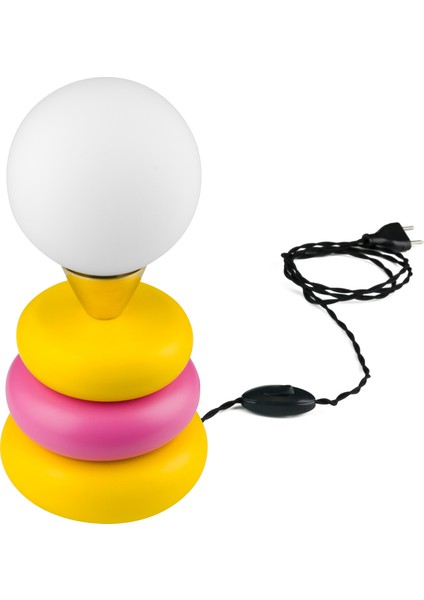 Little Lollies No:7 Renkli Masaüstü Aydınlatma - El Yapımı, Pirinç ve Cam Detaylı modelleri