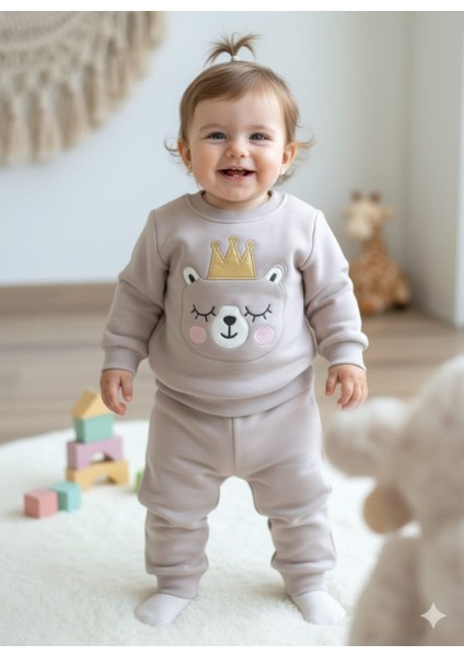 Laura Baby Sevimli Kız Bebek Çocuk Alt Üst Eşofman Takımı