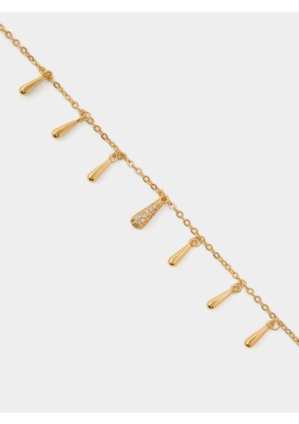 Damla Şeklinde Küp Zirkonlu Bilezik