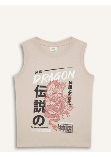 Erkek Çocuk Bisiklet Yaka Baskılı Atlet