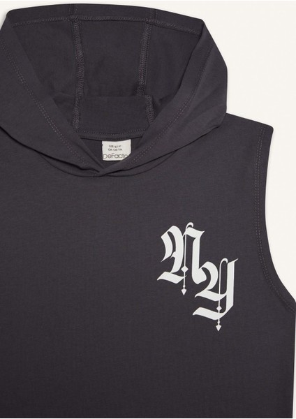 Erkek Çocuk Kapüşonlu Baskılı Atlet E4186A825HS