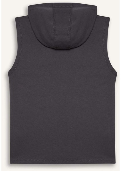 Erkek Çocuk Kapüşonlu Baskılı Atlet E4186A825HS