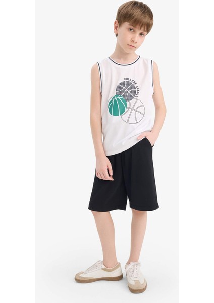 Erkek Çocuk Bisiklet Yaka Baskılı Atlet E4187A825HS