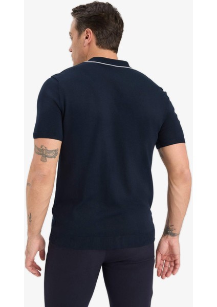 Modern Fit Polo Yaka Kısa Kollu Triko Tişört C4984AX25SM