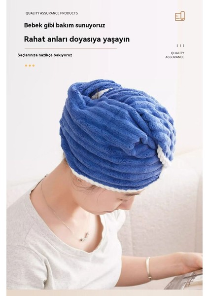 Hızlı Kuruyan Kalınlaştırılmış Saç Havlu Kurutma Saç Şapkası (Yurt Dışından) fırsatları