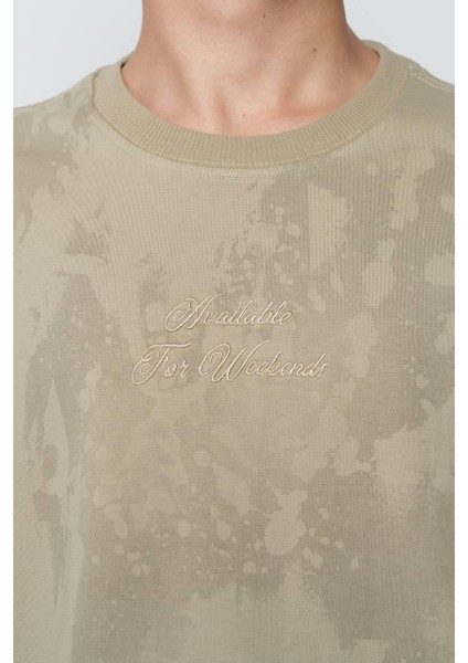 Locoloco 2 Iplik For Weeken Yazı Kabartmalı Sweat (9-15 Yaş Arası) - Yeşil fiyatları