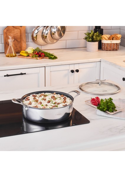 Plasma Steel 316+ 3ply Karnıyarık Tencere 28 cm fiyatları