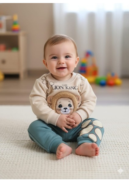 Laura Baby Aslanlı Erkek Bebek Çocuk Alt Üst Eşofman Takımı fiyatları