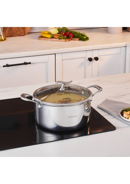 Plasma Steel 316+ 3ply Tencere 24 cm