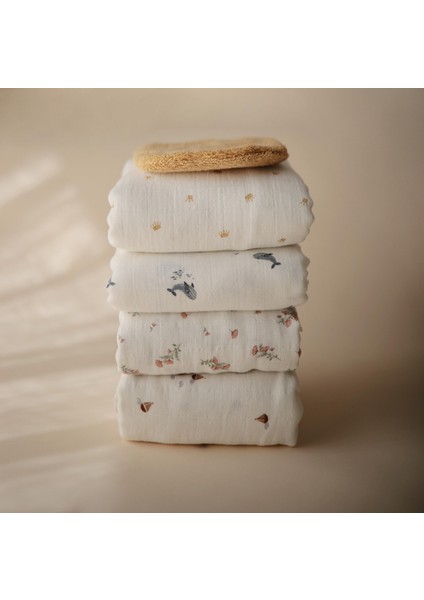 Organik Müslin Örtü / Kundak - Whales fırsatları