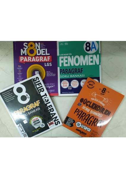 8. Sınıf Fenomen +Ankara+Yargı+ Model Yayınları Paragraf Soru Bankası 4 Lü Set