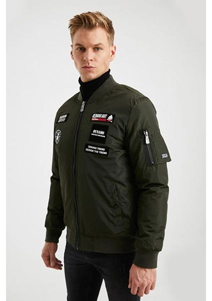 Erkek Haki Baskı Detaylı Su Geçirmez Pvc Kaplamalı Mont fırsatları