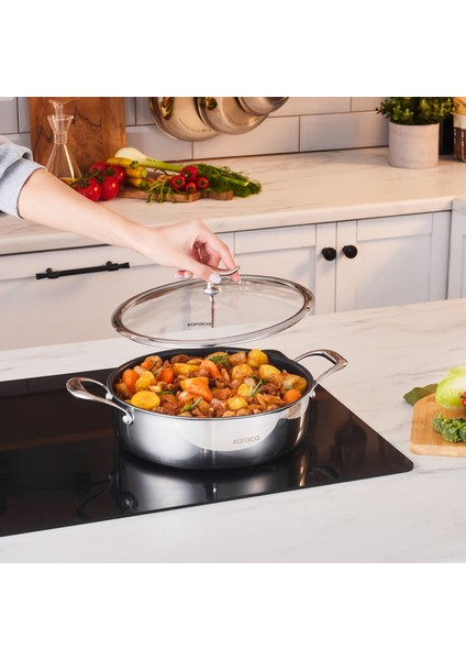 Plasma Steel 316+ 3ply Karnıyarık Tencere 26 cm indirimleri